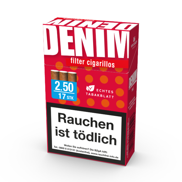Denim Red Filterzigarillos 10 x 17 Zigarillos Denim Red Filterzigarillos 10 x 17 Zigarillos